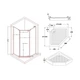 Душова кабіна Lidz Dozorca SC90x90.CRM.LOW.TR, скло прозоре 6 мм - зображення 2