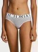 Котонові трусики-хіпси Victoria's Secret Exploded Logo Cotton Hiphugger Panty M Сірі 27245620 - изображение 1