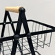 Фруктовница прямоугольная металлическая 3-х ярусная h - 49,5 см. Stenson JS-019/7388 черная - изображение 6
