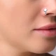 Серебряный пирсинг обманка в нос Звезда (6036) - изображение 2