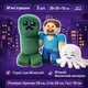 Мягкие игрушки Minecraft, 3 шт. — Крипер 28 см, Стив 26 см, Гаст 10 см, плюшевый набор персонажей игры Minecraft для детей - изображение 2