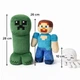 Мягкие игрушки Minecraft, 3 шт. — Крипер 28 см, Стив 26 см, Гаст 10 см, плюшевый набор персонажей игры Minecraft для детей - изображение 3