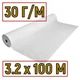 Агроволокно AgroStar 30 г/м² 3.2 x 100 м белое укрывное для теплицы - изображение 1