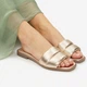 Женские шлепанцы кожаные Lasocki WI16-MENA-16 5904862286860 39 25.8 см Золотистые (5904862286945) - изображение 2