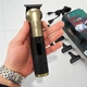 Тример VGR V акумуляторний 4 насадки LED дисплей 5 Вт USB зарядка 1200 mAh для бороди, голови, тіла золотий (69Z) - изображение 5
