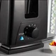 Тостер Domotec MS на 2 ломтика 650 Вт съемный поддон для крошек регулировка поджаривания черный (36Z) - изображение 3