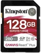 Карта пам'яті SDXC, 128Gb, Kingston Canvas React Plus, Class 10 UHS-II U3 V60, до 280/100 МБ/с (SDR2V6/128GB) - зображення 1