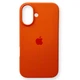 Чехол Fiji Silicone Case для Apple iPhone 16 бампер накладка Soft Touch с микрофиброй Cadmium Orange - изображение 1