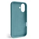 Чехол Fiji Silicone Case для Apple iPhone 16 бампер накладка Soft Touch с микрофиброй Pine Green - изображение 2