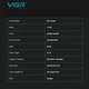 Фен профессиональный VGR V469 Черный 2400 Вт 2 насадки для сушки и укладки волос - изображение 3
