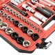 Набір інструментів 1/2" & 1/4" 111од, IMPACT Cr-V головки 15,17,19,21,22 + подовжувач 125мм INTERTOOL ET-9110 - зображення 12