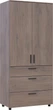 Шкаф для одежды Doros Торн 2 ДСП/3Ш (полки) 90х51.6х200 см Кремона Канноло (44900430) - изображение 6