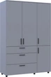 Шкаф для одежды Doros Торн 3 ДСП/3Ш (штанга) 135х51.6х200 см Серый (44900489) - изображение 6