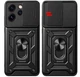 Чехол Primo Shockproof для Oppo Reno 14F 5G - противоударный, с подставкой и шторкой для камеры - Black - изображение 2