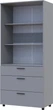 Шкаф для одежды Doros Торн 2 ДСП/3Ш (полки) 90х51.6х200 см Серый (44900442) - изображение 3