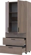 Шкаф для одежды Doros Торн 2 ДСП/3Ш (полки) 90х51.6х200 см Кремона Канноло (44900430) - изображение 2