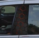 Наклейки на стойки дверей авто ARB 3D TUNING STUDIO Соты Ч 500х220х0.15мм=2штуки - изображение 1