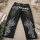 Чоловічі джинси Ed Hardy з принтом драконів Чорні, розмір XL - зображення 9
