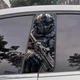Наклейки на стійки дверей Воїн ЗСУ автомат виготовлені з мономірної каландрованої плівки із захисною матовою ламінацією. Наклейки - изображение 1