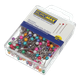 Шпильки канц. BUROMAX 5250 кольорові 200шт, пласт.уп (10) /BM.5250/ - зображення 1