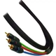 Hi-End видеокабель YPbPr 3xRCA-3xRCA 1.5 метра металлический корпус для проекционных телевизоров черный 1шт - изображение 5