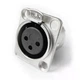 Профессиональное гнездо 3-контактное miniXLR New Tide 92M-507(3P) с фиксацией для светотехники - изображение 2