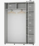 Шкаф-купе двухдверный Алекса ДСП 150*45*190 см Серый - изображение 2