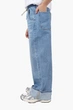 Джинсы wide leg для девочки 134 цвет голубой YUKI ЦБ-00290688 - изображение 2