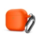 Силиконовый чехол для наушников Apple AirPods 3, Hang Case, оранжевый, ультратонкий защитный кейс толщиной 2 мм, защита от царапин, пыли и ударов, компактный, с карабином для крепления, ArmorStandart (ARM60318) - изображение 1