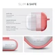 Силиконовый чехол для наушников Apple AirPods 3, Hang Case, розовый, ультратонкий защитный кейс толщиной 2 мм, защита от царапин, пыли и ударов, компактный, с карабином для крепления, ArmorStandart (ARM60320) - изображение 3