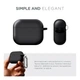 Силиконовый чехол для наушников Apple AirPods 3, Hang Case, черный, ультратонкий защитный кейс толщиной 2 мм, защита от царапин, пыли и ударов, компактный, с карабином для крепления, ArmorStandart (ARM60308) - изображение 2