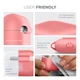 Силиконовый чехол для наушников Apple AirPods 3, Hang Case, розовый, ультратонкий защитный кейс толщиной 2 мм, защита от царапин, пыли и ударов, компактный, с карабином для крепления, ArmorStandart (ARM60320) - изображение 5