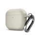 Силиконовый чехол для наушников Apple AirPods 3, Hang Case, бежевый, ультратонкий защитный кейс толщиной 2 мм, защита от царапин, пыли и ударов, компактный, с карабином для крепления, ArmorStandart (ARM60307) - изображение 1