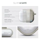 Силиконовый чехол для наушников Apple AirPods 3, Hang Case, бежевый, ультратонкий защитный кейс толщиной 2 мм, защита от царапин, пыли и ударов, компактный, с карабином для крепления, ArmorStandart (ARM60307) - изображение 3