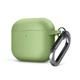 Силиконовый чехол для наушников Apple AirPods 3, Hang Case, зеленый, ультратонкий защитный кейс толщиной 2 мм, защита от царапин, пыли и ударов, компактный, с карабином для крепления, ArmorStandart (ARM60315) - изображение 1