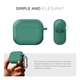 Силиконовый чехол для наушников Apple AirPods 3, Hang Case, зеленый, ультратонкий защитный кейс толщиной 2 мм, защита от царапин, пыли и ударов, компактный, с карабином для крепления, ArmorStandart (ARM60319) - изображение 2