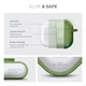 Силиконовый чехол для наушников Apple AirPods 3, Hang Case, зеленый, ультратонкий защитный кейс толщиной 2 мм, защита от царапин, пыли и ударов, компактный, с карабином для крепления, ArmorStandart (ARM60315) - изображение 3
