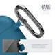 Силиконовый чехол для наушников Apple AirPods 3, Hang Case, синий, ультратонкий защитный кейс толщиной 2 мм, защита от царапин, пыли и ударов, компактный, с карабином для крепления, ArmorStandart (ARM60310) - изображение 4