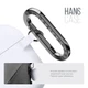 Силіконовий чохол для навушників Apple AirPods Pro 2 2022, Hang Case, білий, ультратонкий захисний кейс товщиною 2 мм, захист від подряпин, пилу та ударів, компактний, з карабіном для кріплення, ArmorStandart (ARM68586) - зображення 4