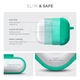 Силиконовый чехол для наушников Apple AirPods Pro 2 2022, Hang Case, бирюзовый, ультратонкий защитный кейс толщиной 2 мм, защита от царапин, пыли и ударов, компактный, с карабином для крепления, ArmorStandart (ARM68589) - изображение 3