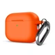 Силиконовый чехол для наушников Apple AirPods Pro 2 2022, Hang Case, оранжевый, ультратонкий защитный кейс толщиной 2 мм, защита от царапин, пыли и ударов, компактный, с карабином для крепления, ArmorStandart (ARM68594) - изображение 1