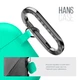 Силиконовый чехол для наушников Apple AirPods Pro 2 2022, Hang Case, бирюзовый, ультратонкий защитный кейс толщиной 2 мм, защита от царапин, пыли и ударов, компактный, с карабином для крепления, ArmorStandart (ARM68589) - изображение 4