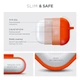 Силиконовый чехол для наушников Apple AirPods Pro 2 2022, Hang Case, оранжевый, ультратонкий защитный кейс толщиной 2 мм, защита от царапин, пыли и ударов, компактный, с карабином для крепления, ArmorStandart (ARM68594) - изображение 3