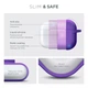 Силиконовый чехол для наушников Apple AirPods Pro 2 2022, Hang Case, фиолетовый, ультратонкий защитный кейс толщиной 2 мм, защита от царапин, пыли и ударов, компактный, с карабином для крепления, ArmorStandart (ARM68595) - изображение 3