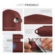 Силиконовый чехол для наушников Apple AirPods Pro 2 2022, Hang Case, коричневый, ультратонкий защитный кейс толщиной 2 мм, защита от царапин, пыли и ударов, компактный, с карабином для крепления, ArmorStandart (ARM68599) - изображение 5
