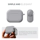 Силиконовый чехол для наушников Apple AirPods Pro 2 2022, Hang Case, серый, ультратонкий защитный кейс толщиной 2 мм, защита от царапин, пыли и ударов, компактный, с карабином для крепления, ArmorStandart (ARM68587) - изображение 2