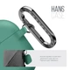 Силиконовый чехол для наушников Apple AirPods Pro 2 2022, Hang Case, зеленый, ультратонкий защитный кейс толщиной 2 мм, защита от царапин, пыли и ударов, компактный, с карабином для крепления, ArmorStandart (ARM68590) - изображение 4