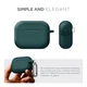 Силиконовый чехол для наушников Apple AirPods Pro 2 2022, Hang Case, зеленый, ультратонкий защитный кейс толщиной 2 мм, защита от царапин, пыли и ударов, компактный, с карабином для крепления, ArmorStandart (ARM68591) - изображение 2