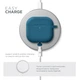Силіконовий чохол для навушників Apple AirPods 4, Hang Case, синій, ультратонкий захисний кейс товщиною 2 мм, захист від подряпин, пилу та ударів, компактний, з карабіном для кріплення, ArmorStandart (ARM81281) - зображення 7