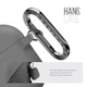 Силиконовый чехол для наушников Apple AirPods Pro 2 2022, Hang Case, серый, ультратонкий защитный кейс толщиной 2 мм, защита от царапин, пыли и ударов, компактный, с карабином для крепления, ArmorStandart (ARM68600) - изображение 4